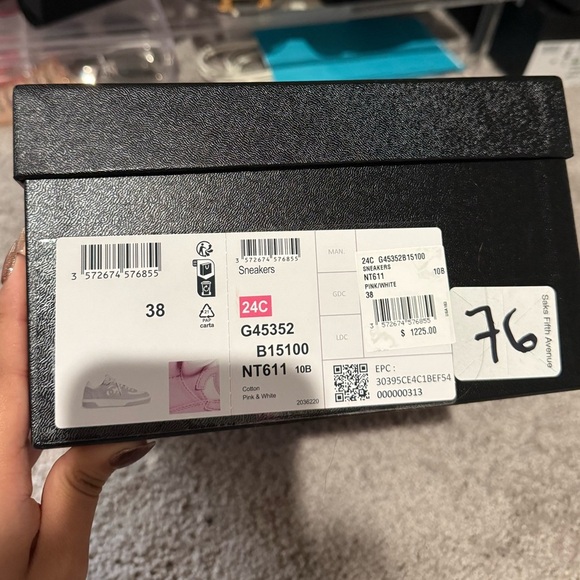 Chanel 2024 Interlocking CC Logo Sneakers pink white 38 - Picture 3 of 6